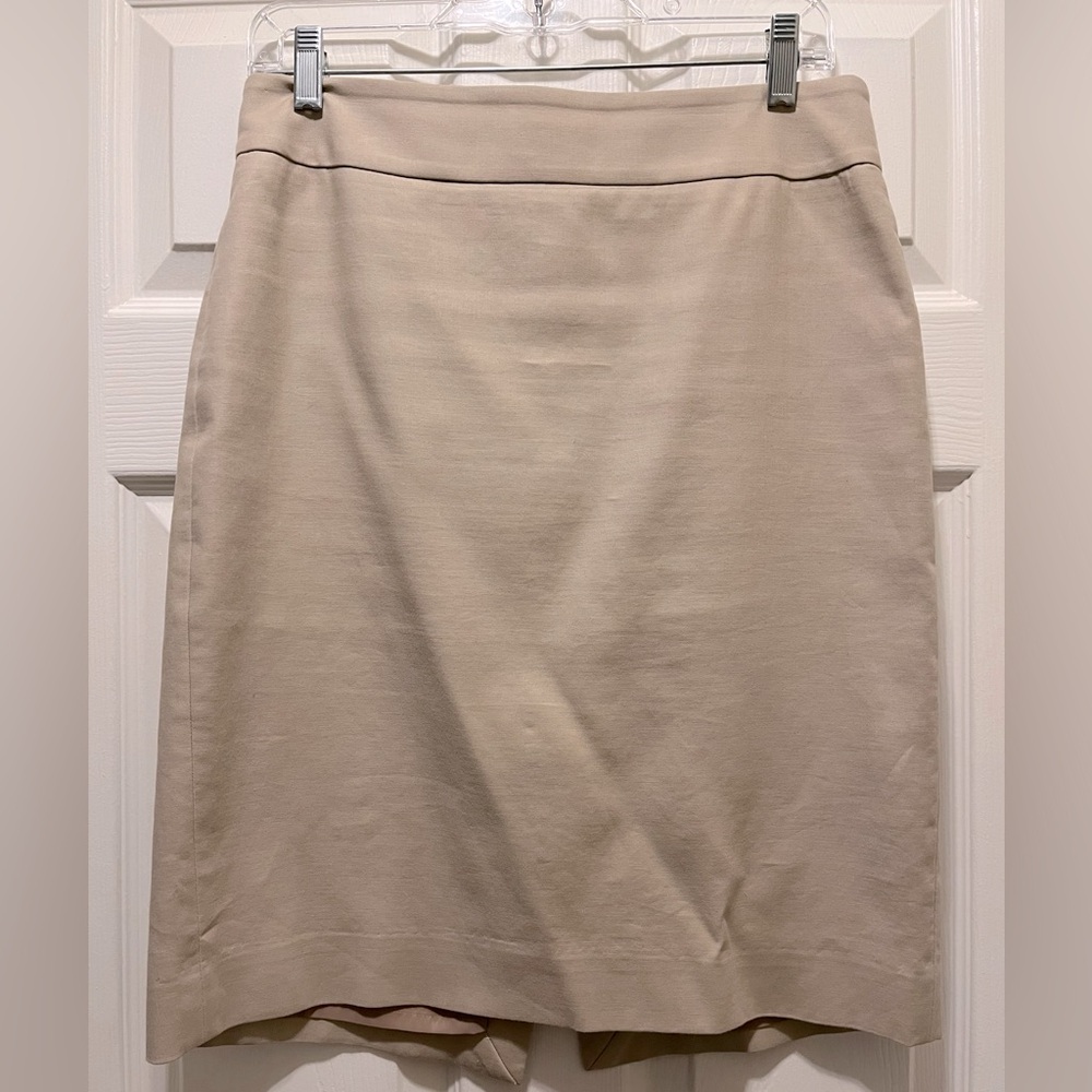 J. Crew Khaki/Tan Pencil Skirt | Size 6 | Cotton